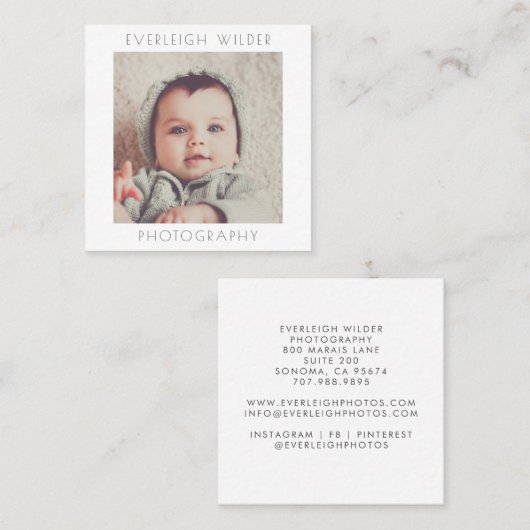 Visitekaartje fotograaf (Voorkant / Achterkant)