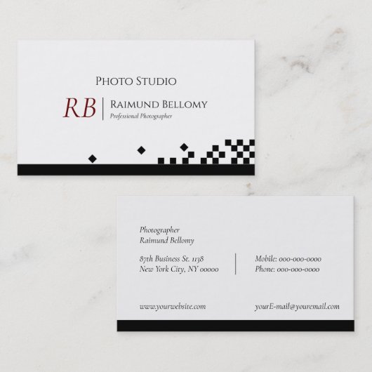 Visitekaartje fotograaf (Voorkant / Achterkant)