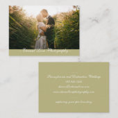 Visitekaartje fotograaf (Voorkant / Achterkant)