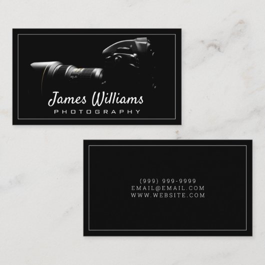 Visitekaartje fotograaf (Voorkant / Achterkant)