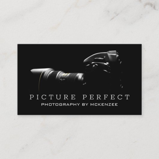 Visitekaartje fotograaf camera (Voorkant)