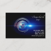 Visitekaartje fotograaf camera lens (Achterkant)