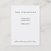 Visitekaartje Fotograaf Chubby (Achterkant)