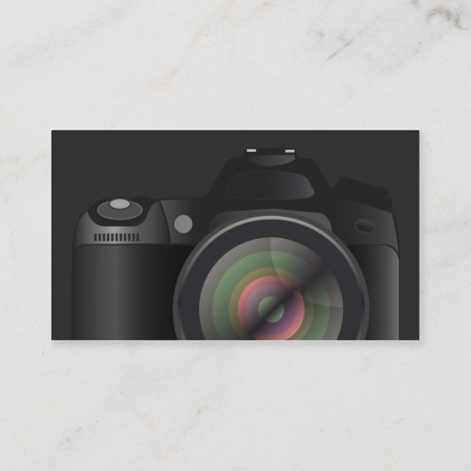 Visitekaartje fotografen voor camera (Achterkant)