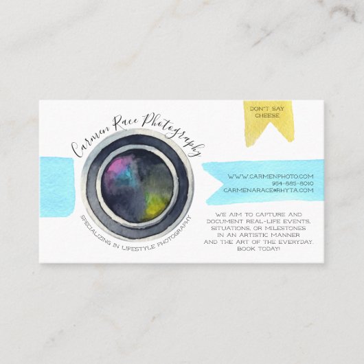 Visitekaartje fotografie (Voorkant)
