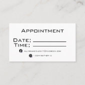 Visitekaartje fotografie (Achterkant)