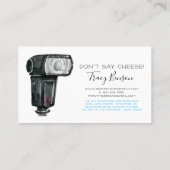 Visitekaartje fotografie (Achterkant)