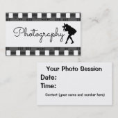 Visitekaartje/fotografie Afsprakenkaartje (Voorkant / Achterkant)