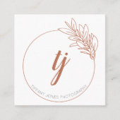 Visitekaartje Fotografie Floral Cirkel Neutraal (Voorkant)