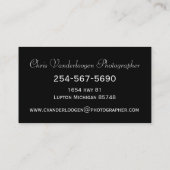 Visitekaartje/fotografie Visitekaartje (Achterkant)