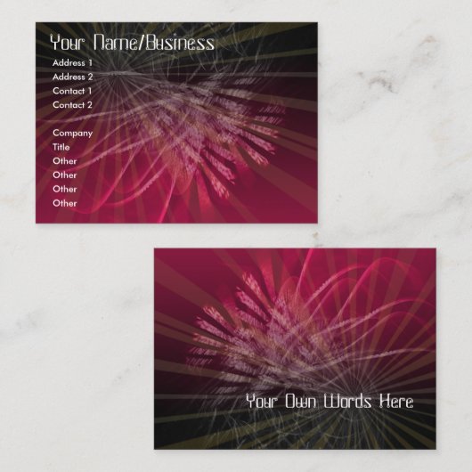 Visitekaartje fractaliata (Voorkant / Achterkant)