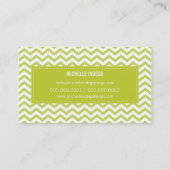 VISITEKAARTJE Fresh Chevron Pattern Lime Green (Achterkant)