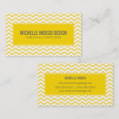 VISITEKAARTJE Fresh Chevron Pattern Yellow Grey (Voorkant / Achterkant)