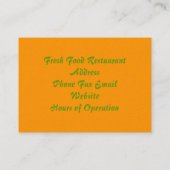 Visitekaartje Fresh Food Restaurant (Achterkant)