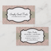VISITEKAARTJE:: funky damask 1L Visitekaartje (Voorkant / Achterkant)