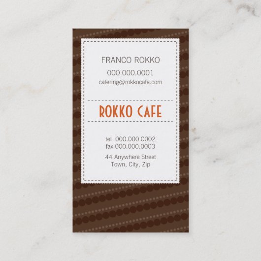 VISITEKAARTJE :: funky menu 15 (Voorkant)