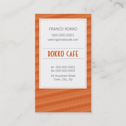 VISITEKAARTJE :: Funky menu 6 (Voorkant)