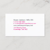 Visitekaartje fysiotherapeut (Achterkant)