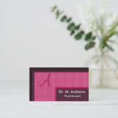 Visitekaartje fysiotherapeut - Monogram (Staand voorkant)