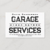 Visitekaartje Garage Services (Achterkant)