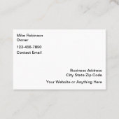 Visitekaartje Garagedeurreparatiediensten (Achterkant)