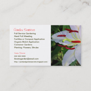Visitekaartje Gardener Services