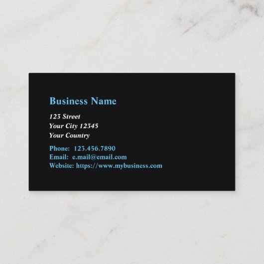 Visitekaartje gasfitter-servicetechnicus (Achterkant)