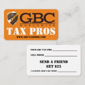 VISITEKAARTJE GBC met Send een Vriend (Voorkant / Achterkant)