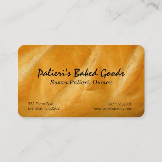 visitekaartje gebakken brood (Voorkant)