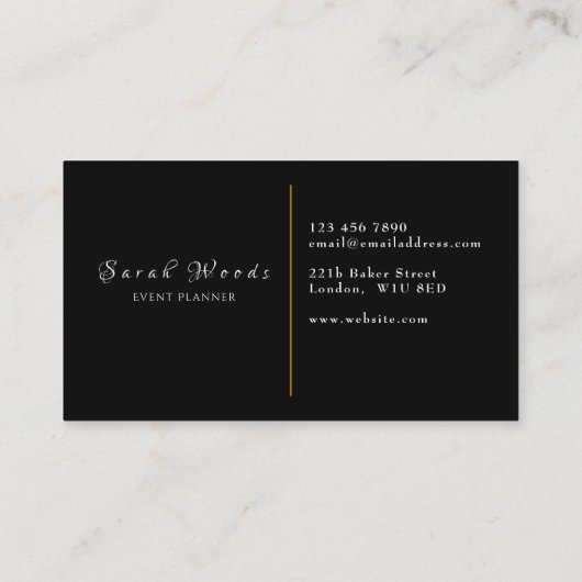 visitekaartje, gebeurtenisplanner visitekaartje (Achterkant)