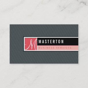 VISITEKAARTJE: geblokkeerd monogram 7 Visitekaartje