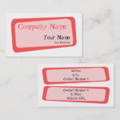 Visitekaartje Gebokst vierkant (Voorkant / Achterkant)