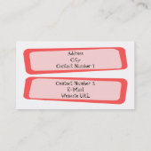 Visitekaartje Gebokst vierkant (Achterkant)