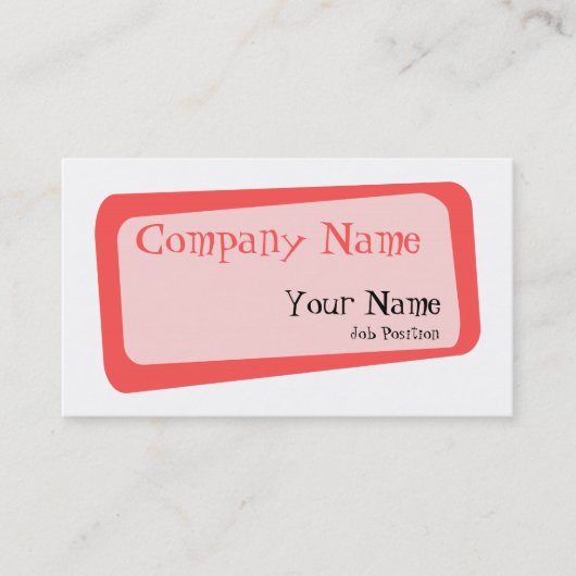 Visitekaartje Gebokst vierkant (Voorkant)