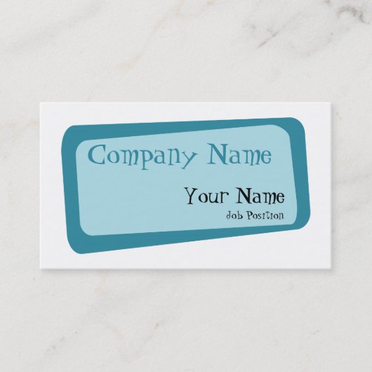 Visitekaartje Gebokst vierkant (Voorkant)