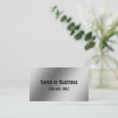 Visitekaartje geborsteld aluminium effect (Staand voorkant)