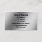 Visitekaartje geborsteld aluminium effect (Achterkant)