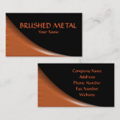 Visitekaartje geborsteld koper (Voorkant / Achterkant)