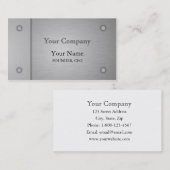 Visitekaartje geborsteld metaal (Voorkant / Achterkant)