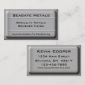 Visitekaartje geborsteld metaal (Voorkant / Achterkant)