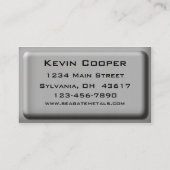 Visitekaartje geborsteld metaal (Achterkant)