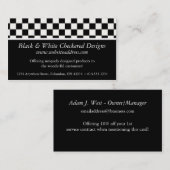 visitekaartje : Gecontroleerd ontwerp voor zwart e (Voorkant / Achterkant)