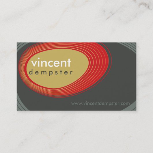 VISITEKAARTJE:: gedurfde retro rotsen L7 Visitekaartje (Voorkant)