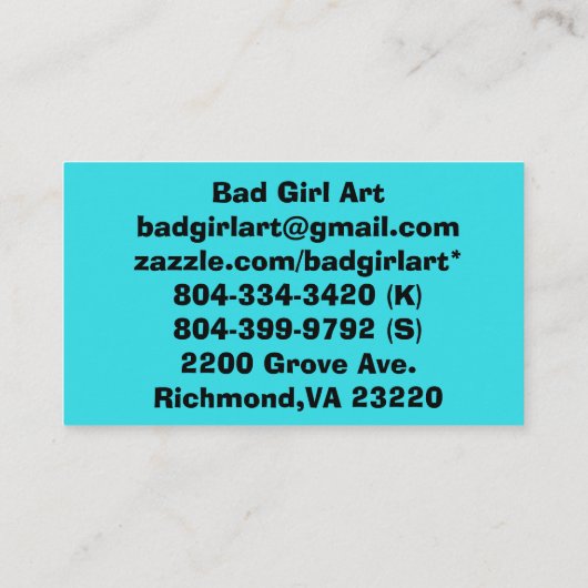 Visitekaartje-geef het uit om uw eigen infozaken t visitekaartje (Achterkant)