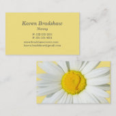 Visitekaartje Geel en Witte Daisy Floral Designer (Voorkant / Achterkant)