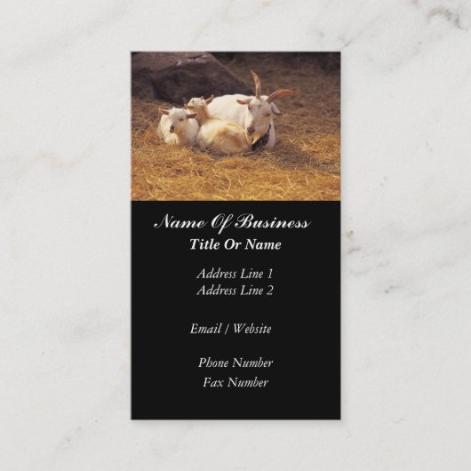 Visitekaartje geitenhouderij (Voorkant)