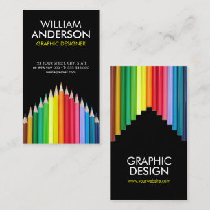 Visitekaartje gekleurde encils artistieke Illustra