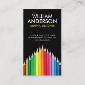 Visitekaartje gekleurde encils artistieke Illustra (Voorkant)