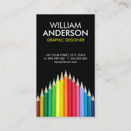 Visitekaartje gekleurde encils artistieke Illustra