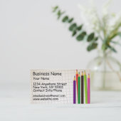 visitekaartje gekleurde pennen (Staand voorkant)